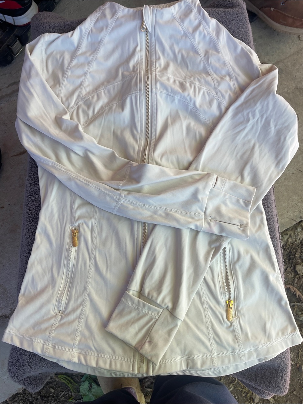 lululemon athletica White Zip-Up Athletic Jacket